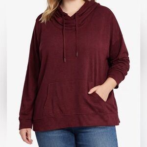 Threads 4 Thought Burgundy Hooded Pullover 2X Modal Blend NWT